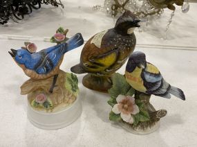 Three Porcelain Birds