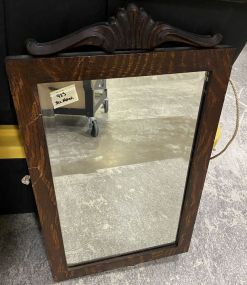 Oak Beveled Mirror