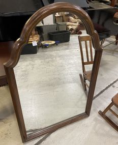 Mahogany Dome Top Wall Mirror