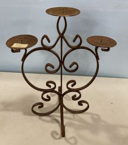 Rustic Iron Candle Stand