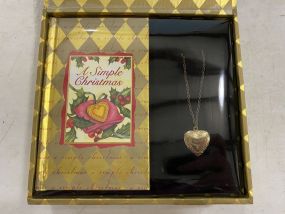 24kt Gold Plated Photo Locket and Book Gift