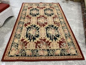 Floral Woven Area Rug 5'4 x 8'3