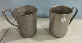 2 Metal Water Pitchers