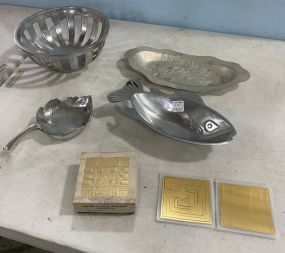 Group of Assorted Aluminum Household Items.