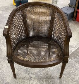 French Provincial Caned Club Chair