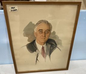 Print of Franklin D Roosevelt