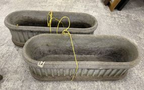 Pair of Concrete Planters