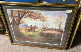 English Hunt Scene Framed