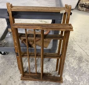 Two Primitive Style Quilt Stands