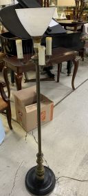 Vintage Glass Torchiere Floor Lamp