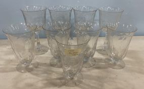 9 Etched Glass Stems