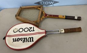 Two Vintage Wilson Tennis Rackets