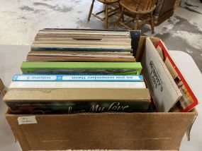 Box Lot of Assorted Record Albums