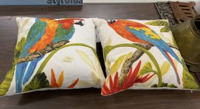 Two Parrot Throw Pillows