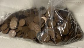 Group of 500 Wheat Pennies