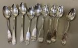 7 Matching Sterling Spoons and 2 J& Co. Sterling Spoons