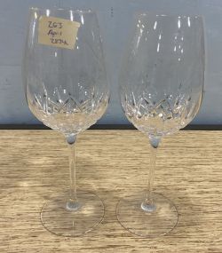 Pair of Waterford Crystal Lismore Essence Goblets