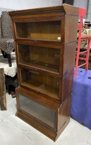 Vintage Oak Four Stack Barrister Bookcase