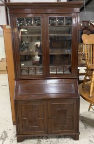 Vintage Chippendale Style Secretary Bookcase