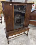 Depression Era Mahogany China Cabinet