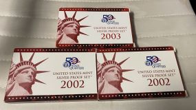 Three 2003 United States Silver Proof Sets