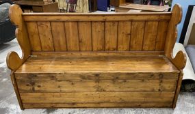 Primitive Colonial Style Bench Trundle Bed