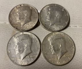 4-1964 Kennedy Half Dollars