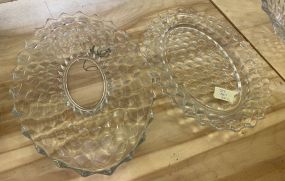2 Fostoria American Clear Oval Platters