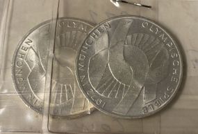 1972 German Olympic Silver Coins