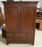 English Mahogany Linen Press