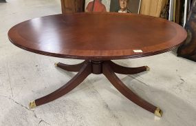 Reproduction Duncan Phyfe Style Oval Coffee Table