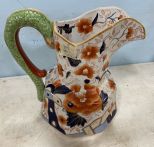 Vintage Mason's Style Ironstone Serpent Handle Water Jug