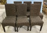 Six Water Hyacinth Dining  Chairs