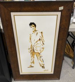 Elvis Presley Gold Lame Prototype  Framed by Joe Petruccio