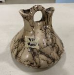 Navajo Horse Hair Pottery Wedding Vase