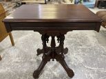 Antique Mahogany Victorian Style Lamp Table