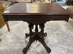 Antique Mahogany Victorian Style Lamp Table