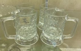 Four Fostoria American Beer Mugs