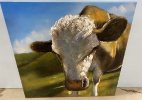 Large Giclee on Canvas of Cow