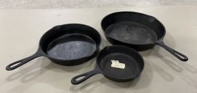 Three Old Iron Skillets