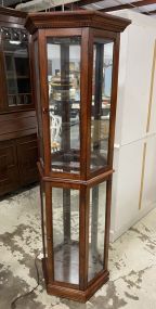 Modern Cherry Curio Cabinet