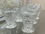 6 Fostoria American Clear Oyster Cocktail Glasses