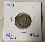 1913 Barber Dime