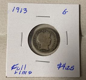 1913 Barber Dime