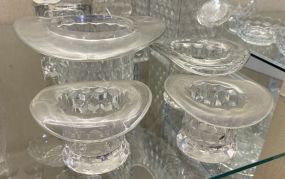 4 Fostoria American Clear Top Hats