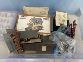 Box of Train Track and Parts