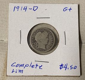 1914-D Barber Dime