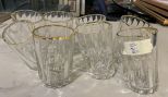 8 Leaning Gold Rimmed Cocktail Glasses