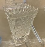 Fostoria American Clear Square Rose Vase