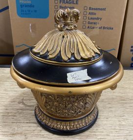 Gold Gilt Resin Potpourri Vase